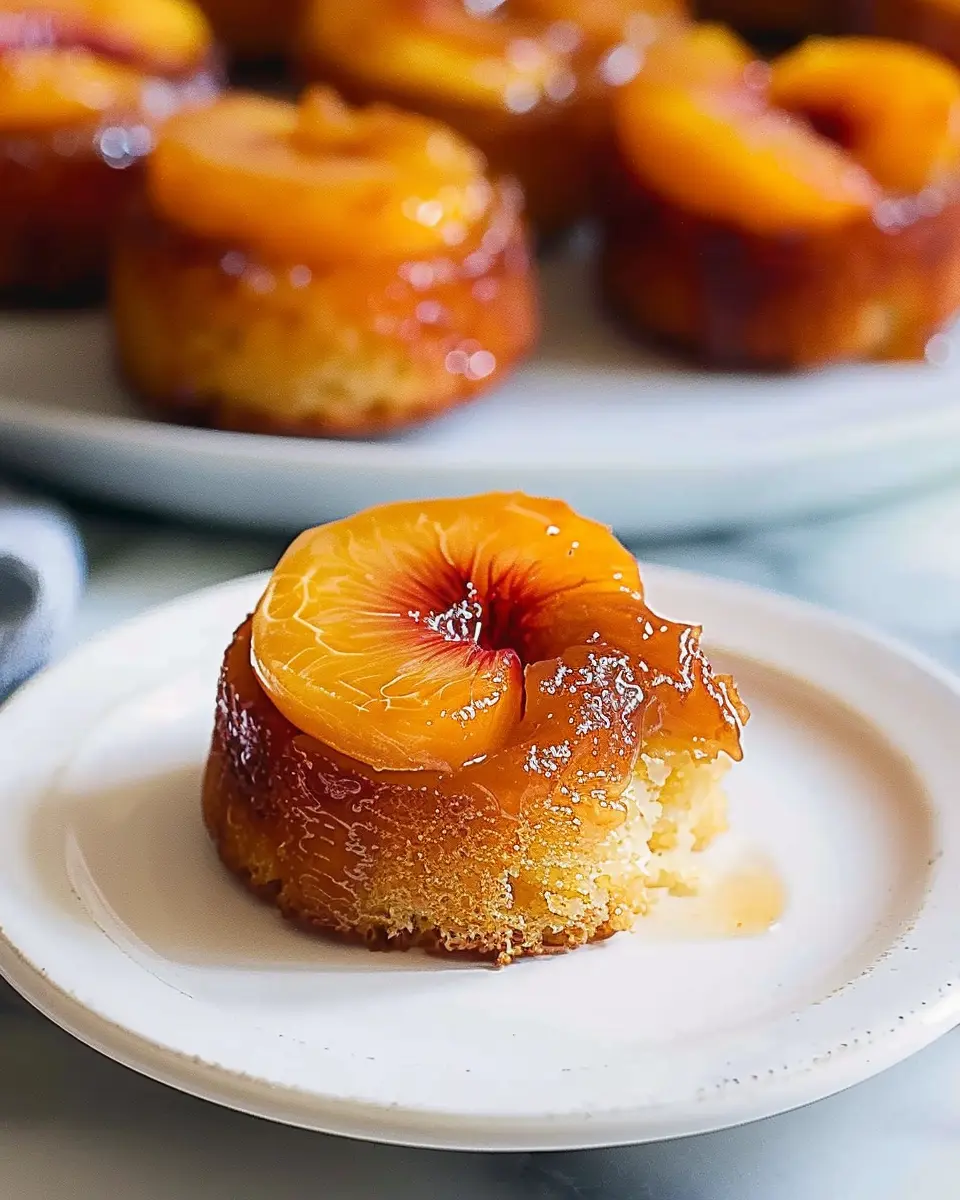 Irresistible Peach Upside Down Mini Cakes: Easy &amp; Delightful Recipe