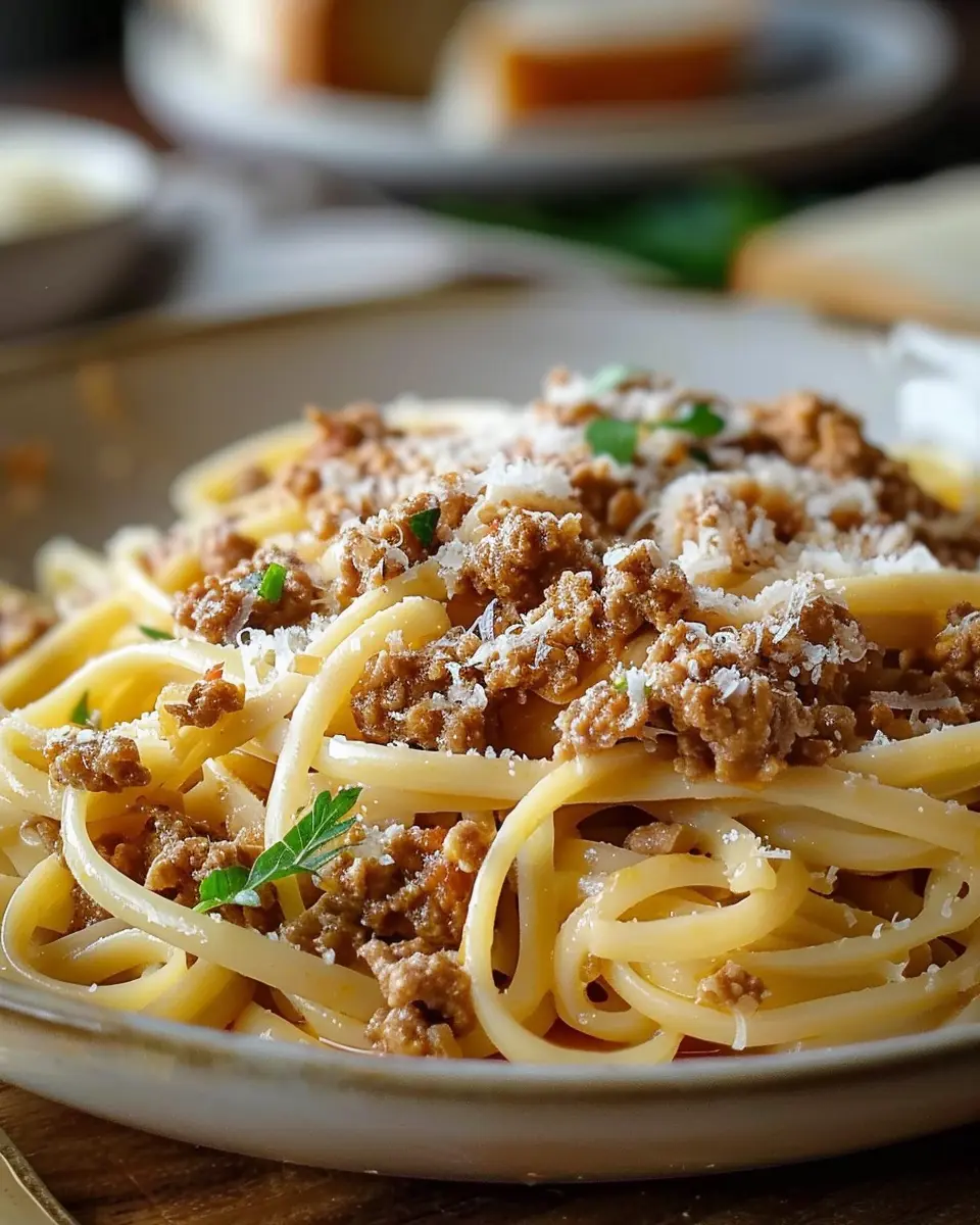 white bolognese sauce: an easy twist with turkey bacon and chicken ham