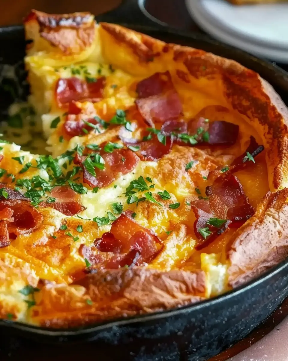 Savory Cheddar Turkey Bacon Dutch Baby: A Delicious Homemade Treat