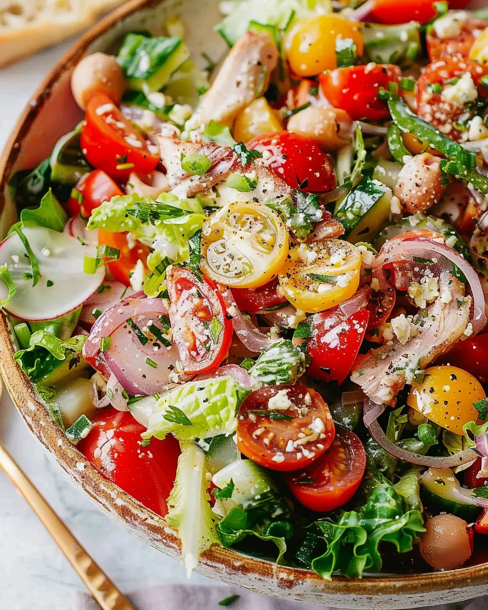 Grinder Salad: A Healthy Twist with Turkey Bacon and Chicken Ham