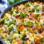 Loaded Cauliflower Broccoli Casserole