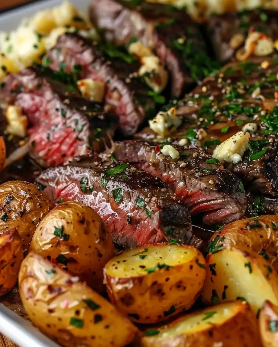 Garlic Butter Steak &amp; Cheddar Potato Bake: Irresistibly Indulgent Comfort Food