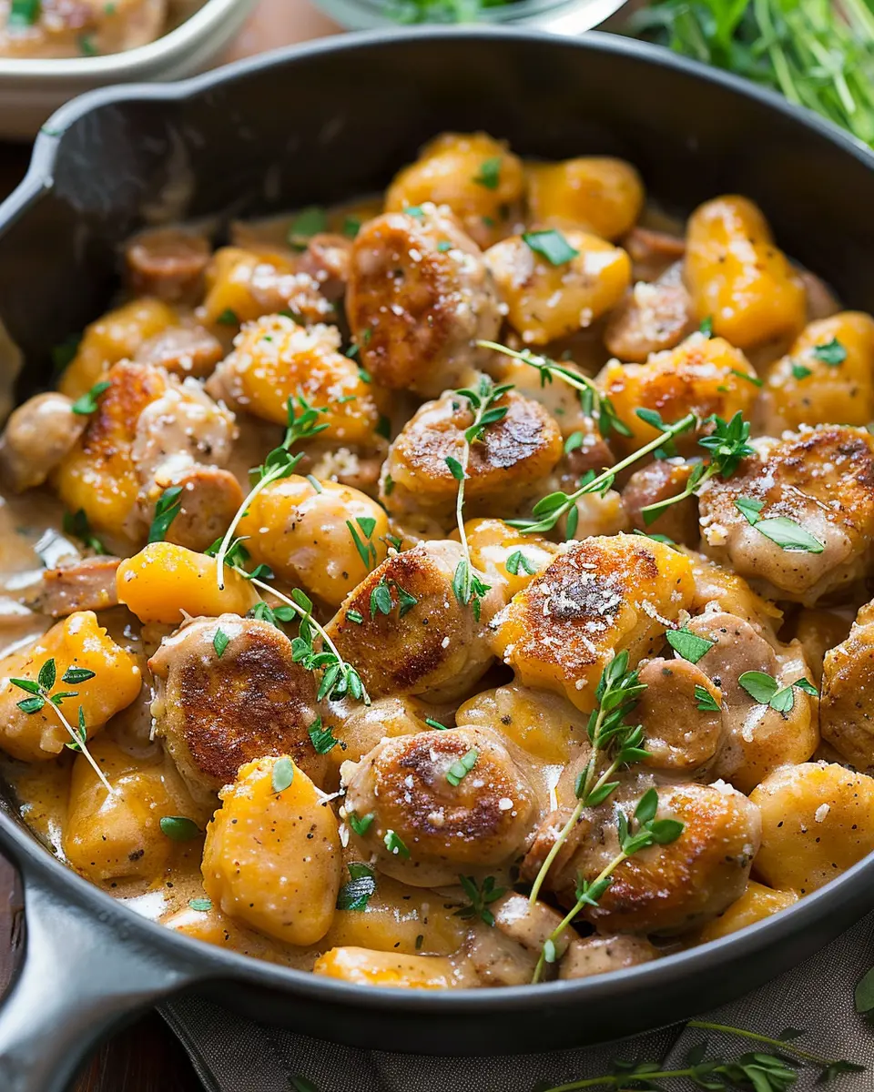 Creamy Butternut Squash Gnocchi with Sausage: A Cozy Delight