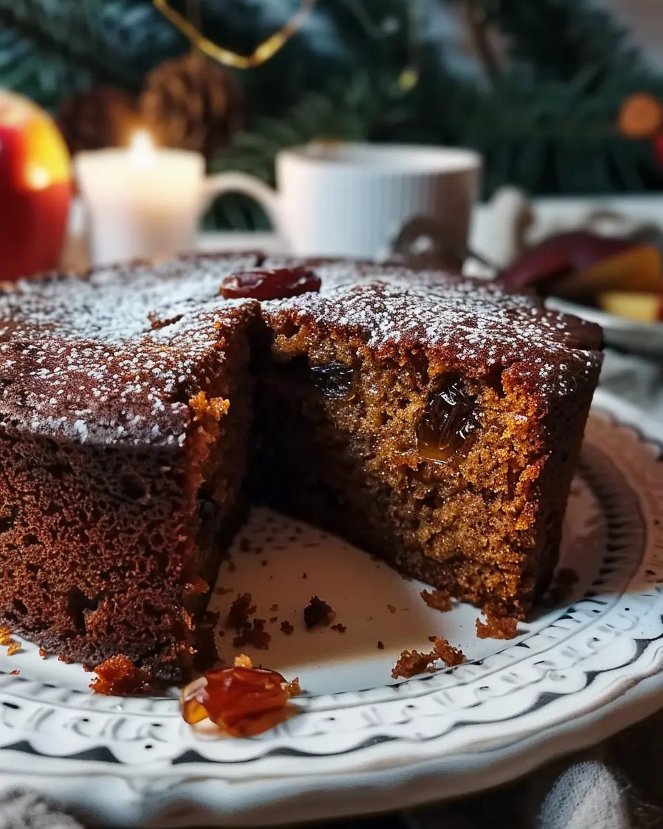 Spiced Gingerbread Cake: Indulgent Treat with Dates &amp; Apples