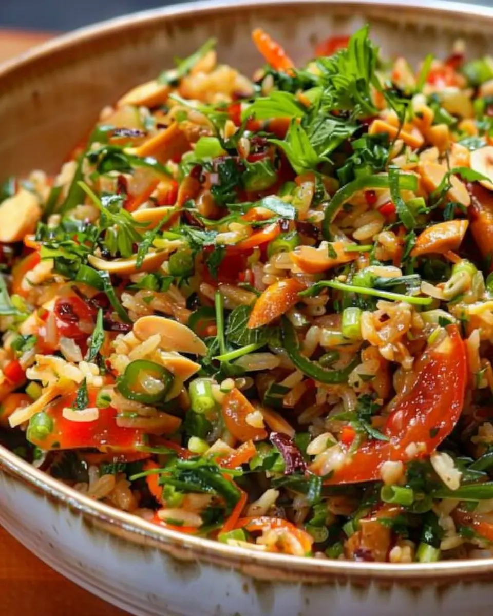 Crispy Rice Salad with Peanut-Chili Dressing: A Delicious Twist