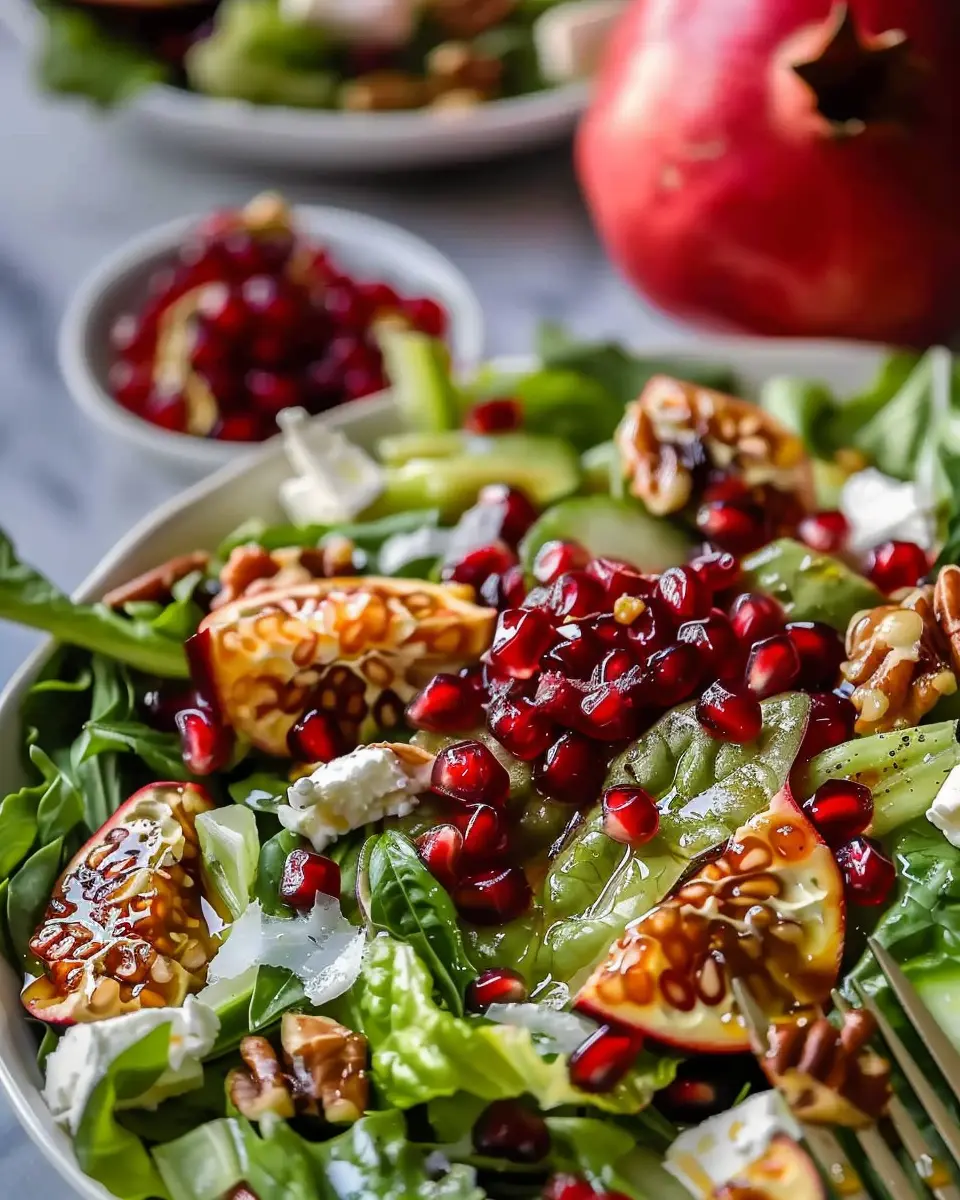 Pomegranate Christmas Salad: Easy Honey Mustard Dressing Delight