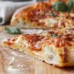 artisan pizza dough- crispy, chewy, bubbly crust