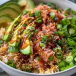 Tuna Avocado Crispy Rice Salad: A Delicious & Healthy Recipe
