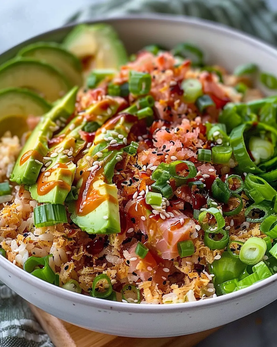 Tuna Avocado Crispy Rice Salad: Easy &amp; Healthy Weeknight Delight