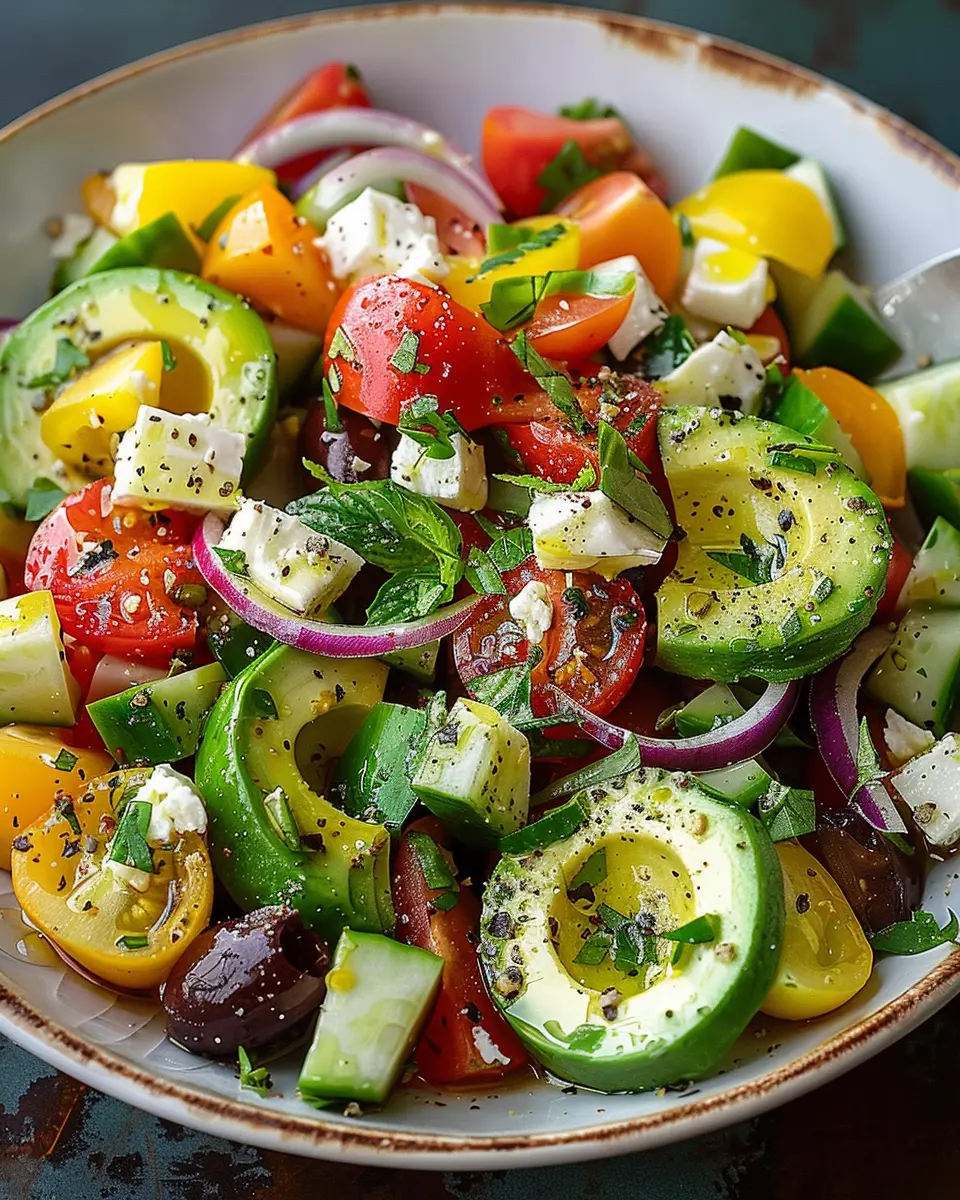Zesty Mediterranean Avocado Salad: A Fresh and Easy Delight