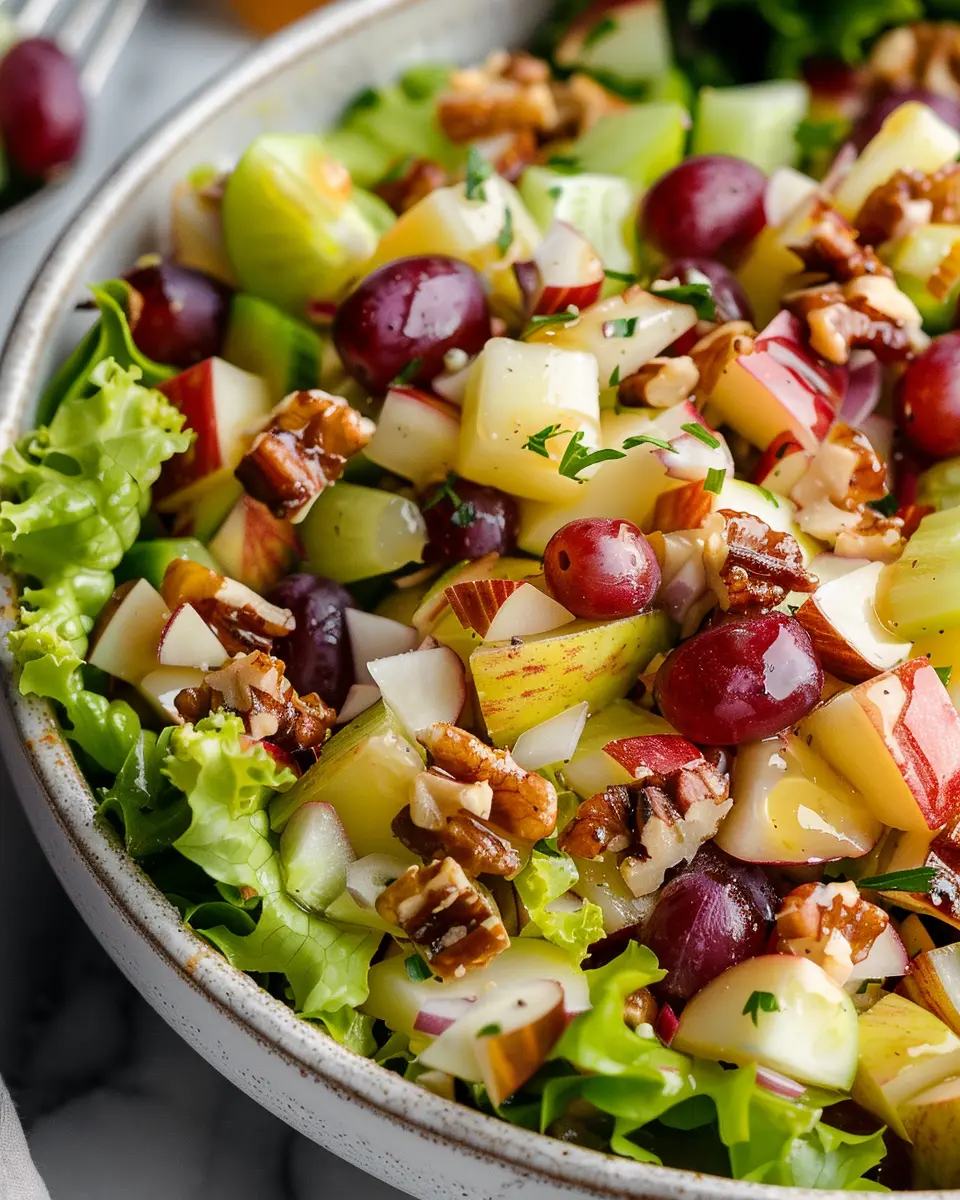 Classic Waldorf Salad with Turkey Bacon and Chicken Ham Delight