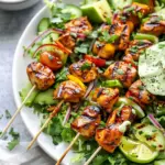 BBQ Chicken Skewer Salad
