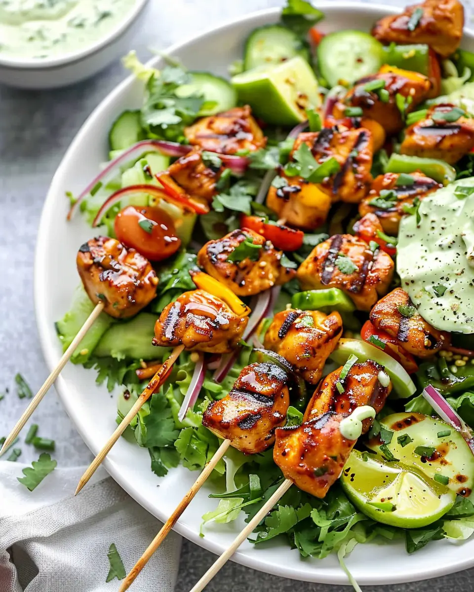 BBQ Chicken Skewer Salad: Easy, Flavorful Recipe for Home Cookers