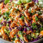 Sesame Chicken Cabbage Crunch Salad