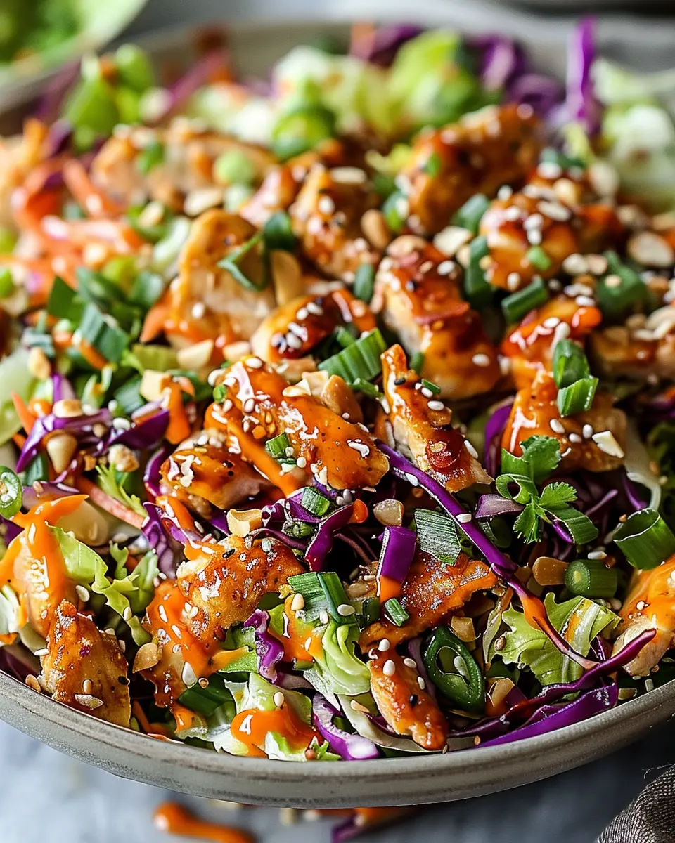 Sesame Chicken Salad: Easy Crunchy Delight with Turkey Bacon