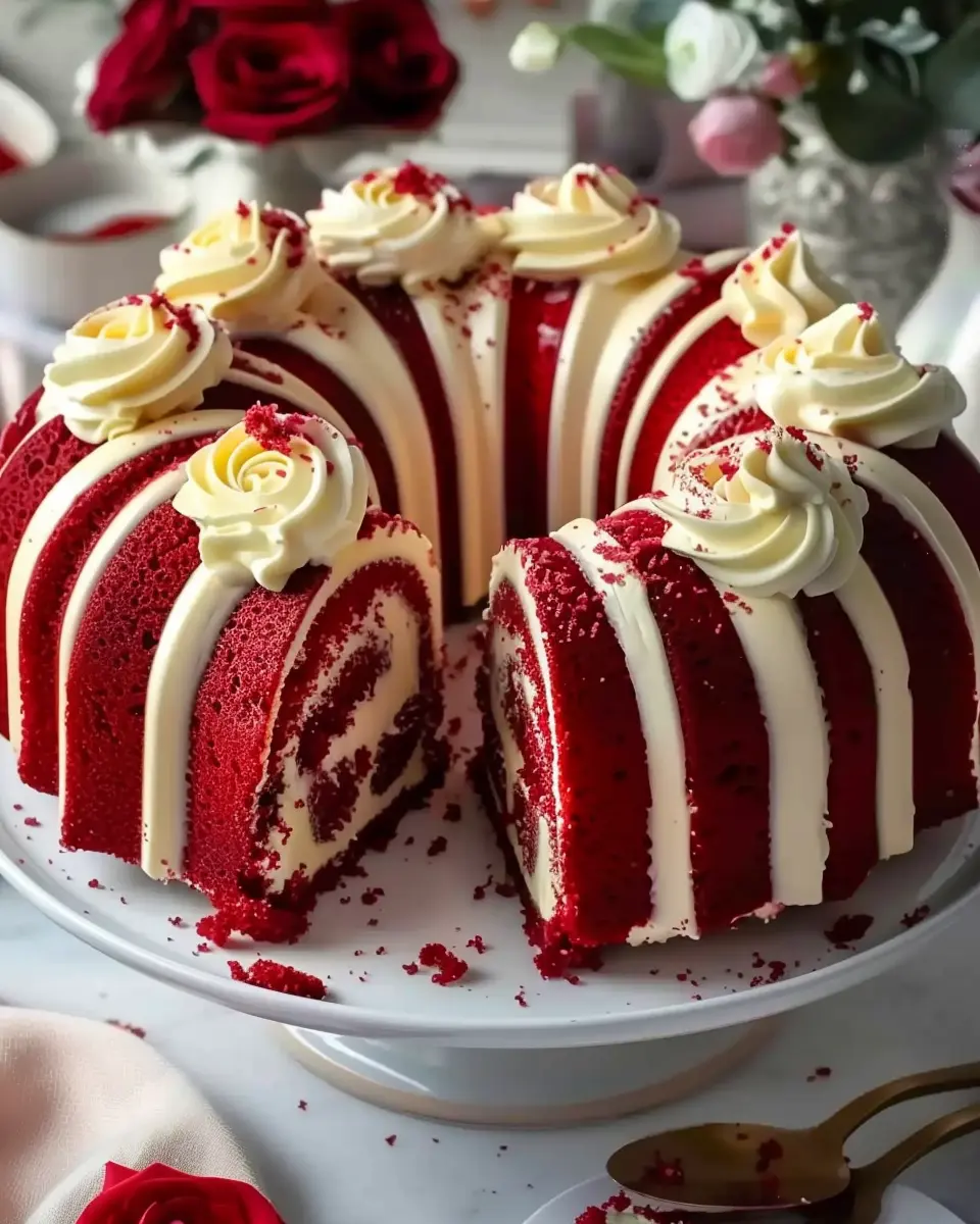 Red Velvet Cheesecake Bundt Dump Cake: Indulgent and Easy Delight