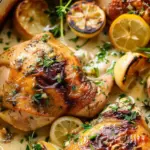 Creamy Lemon and Herb Pot Roasted Chicken