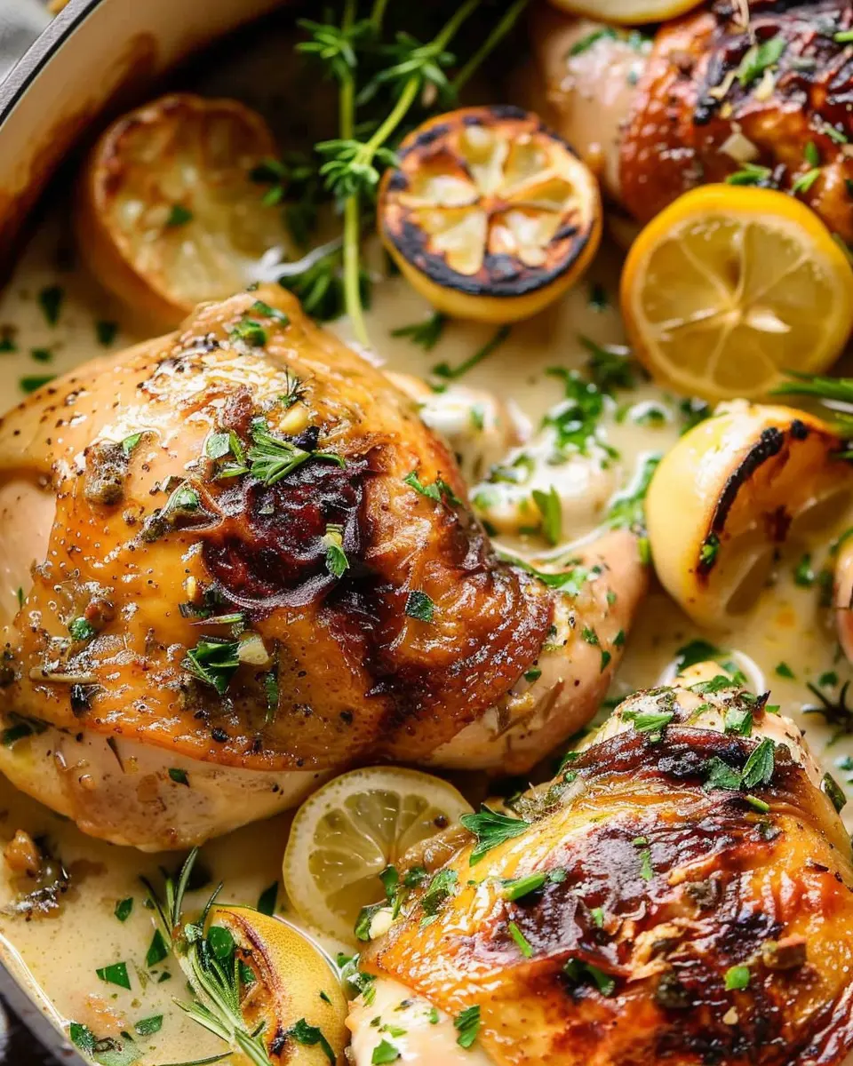 Creamy Lemon and Herb Pot Roasted Chicken for Easy Family Dinners