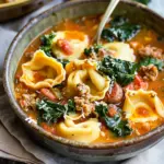 Tortellini Soup with Italian Sausage and Kale