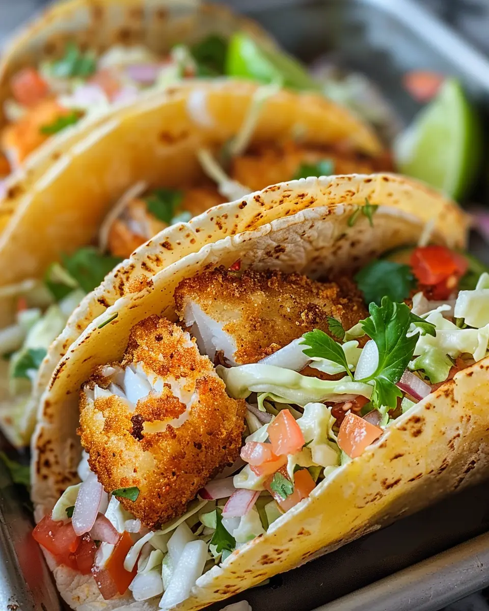 Crispy Fish Tacos: Easy Crunchy Delights with Cilantro Lime Slaw