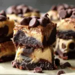 Chocolate Chip Cookie Dough Brownie Bites – The Best 3-Layer Treat Ever