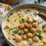 Easy Garlic Chickpea Soup