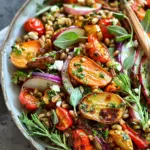 Roasted Spring Vegetable and Crispy Farro Salad