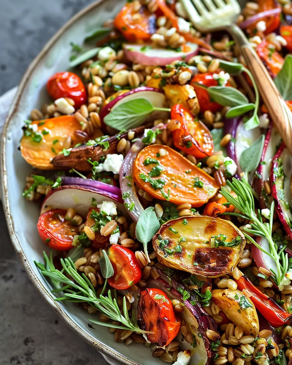 Roasted Spring Vegetable Salad: A Crispy Farro Delight for All