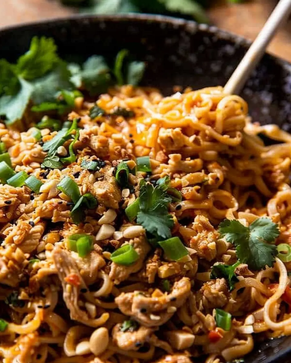 12 Minute Thai Chicken Peanut Noodles: Easy Weeknight Delight