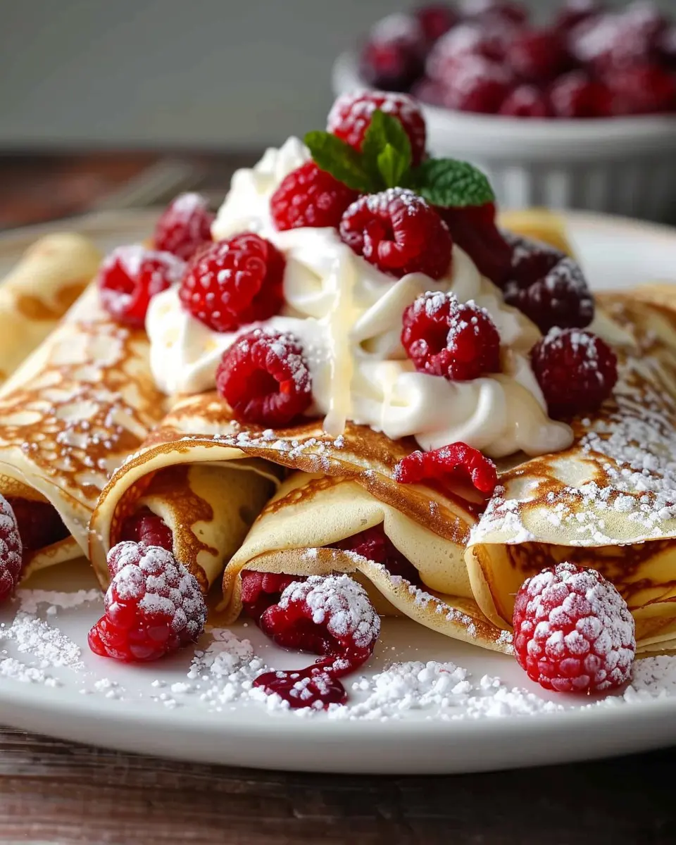 Raspberry Vanilla Cream Crepes – Light, Fluffy &amp; Indulgent Treats